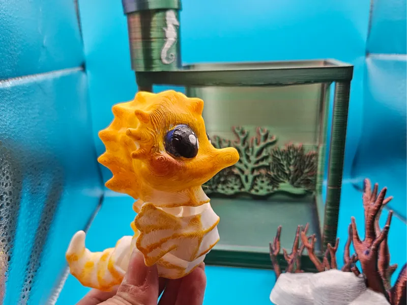 Seahorse flexi toy and aquarium bundle