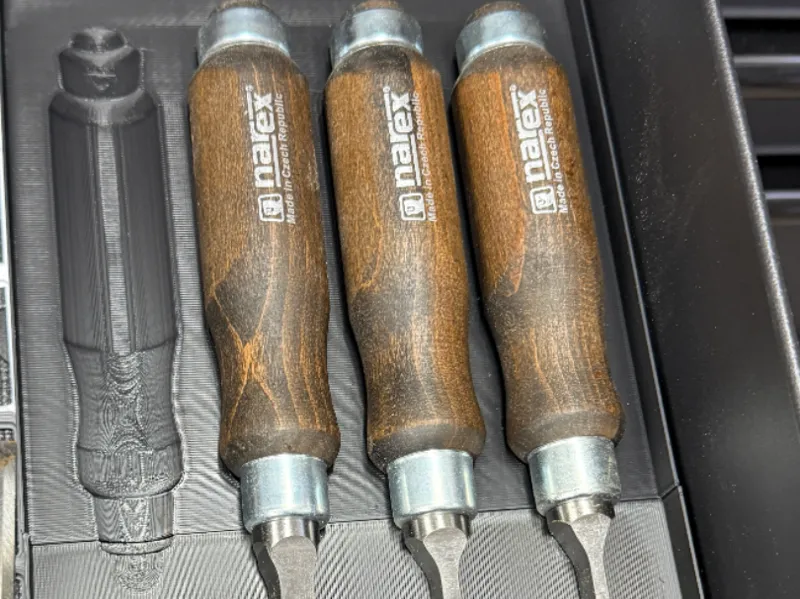 NAREX Mortise Chisel Set Gridfinity Holder