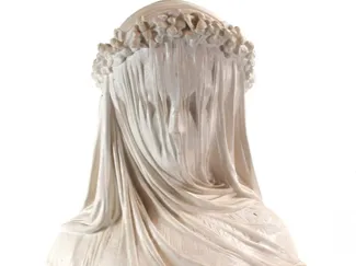 A veiled Vestal Virgin bust