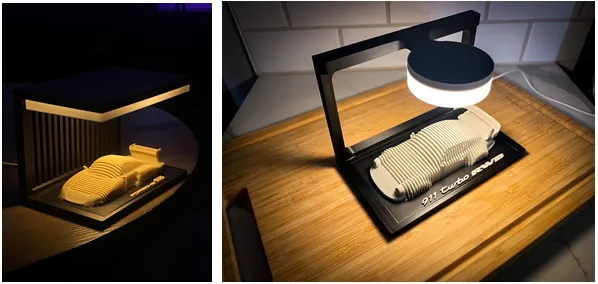 Porsche 911 RSR: Vertically Layered Car Sculpture - Free 3D Print Model ...