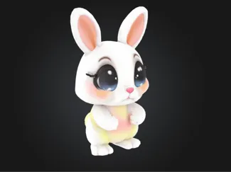 Chibi style cute bunny