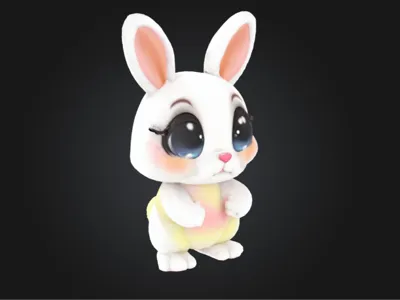 Chibi style cute bunny