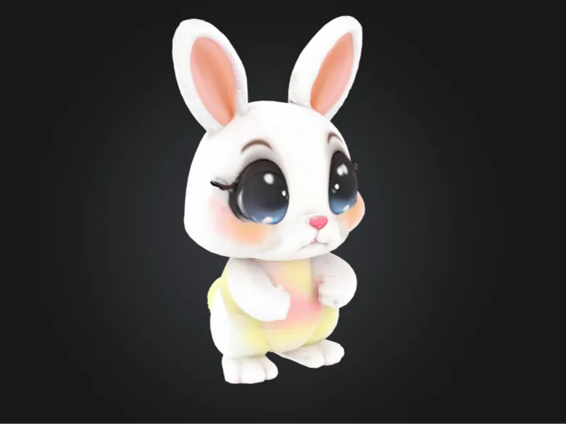 Chibi style cute bunny