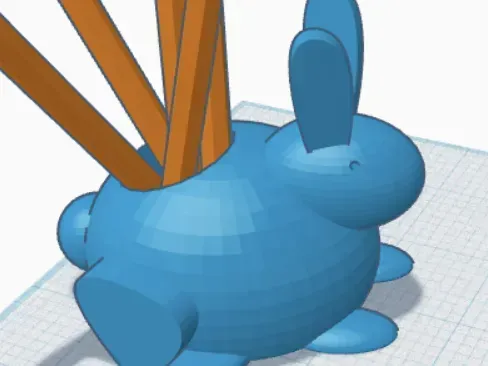 Easter bunny pen/pencil holder