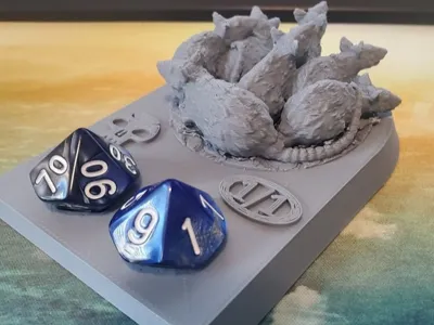 MTG Rat Swarm Token with 2d10 Slots