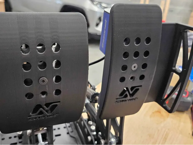 Brake and throttle faces for Simnet pedals