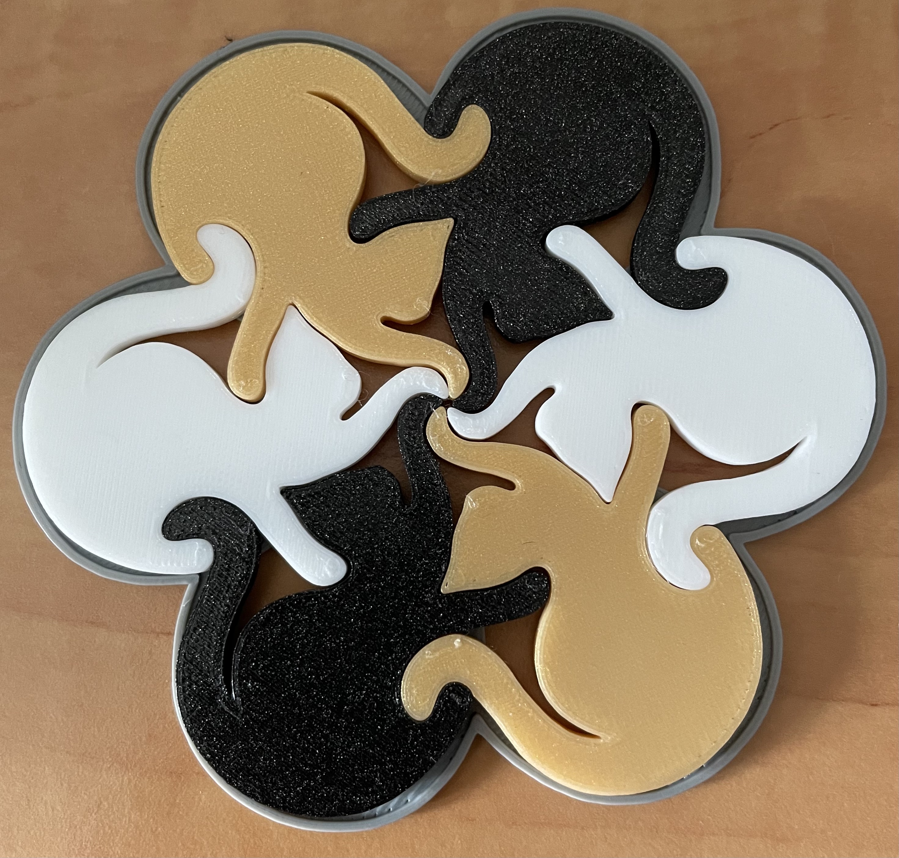Bulmaca Cat Coaster + Destek