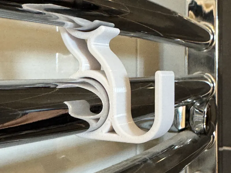 Bathroom radiator hook / hanger