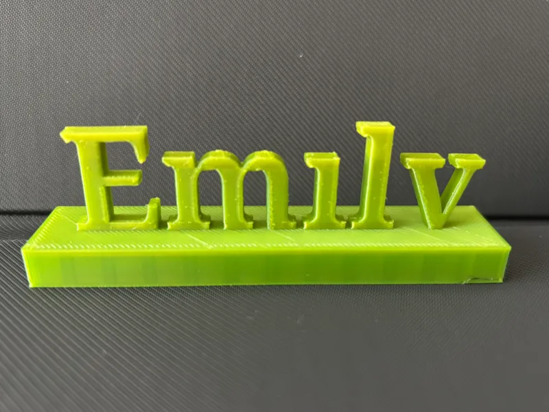 Namensschild Emily 