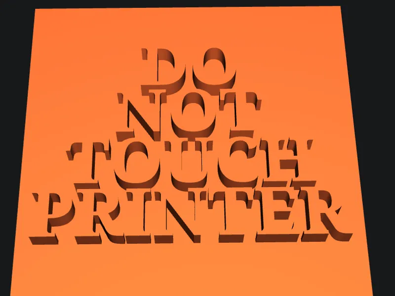 DO NOT TOUCH PRINTER