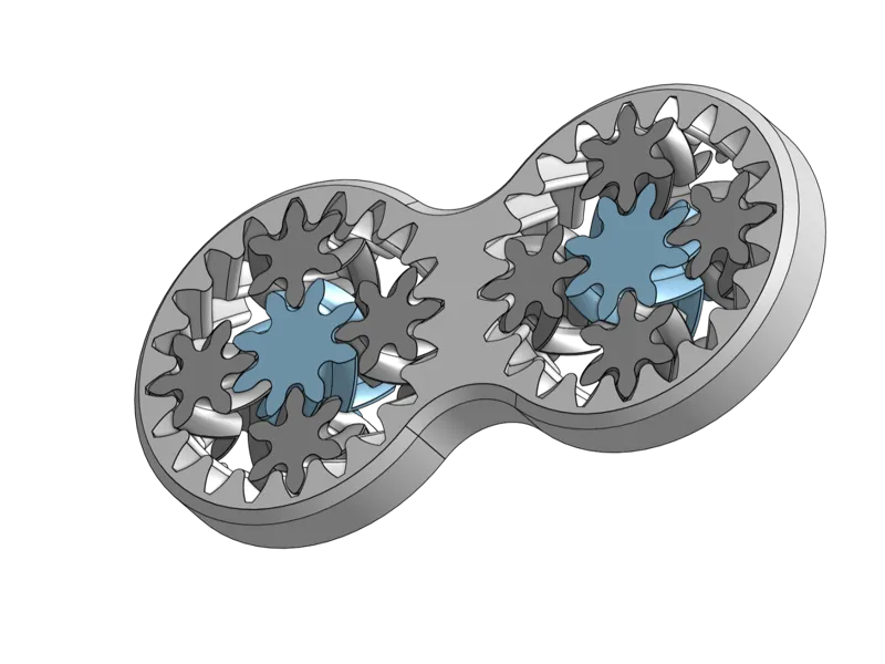 Double Planetary Gear Fidget Toy