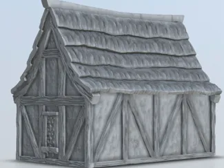 28mm Wargame Farmhouse Barn - Wereburg Sample 