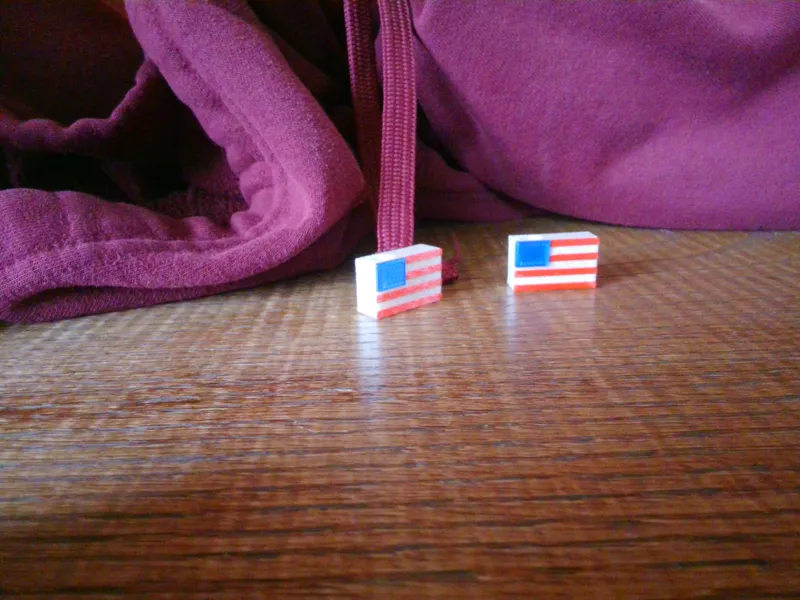 American Flag Bead