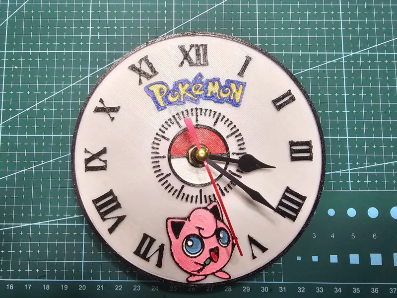 Pokemon Jigglypuff Clock Face