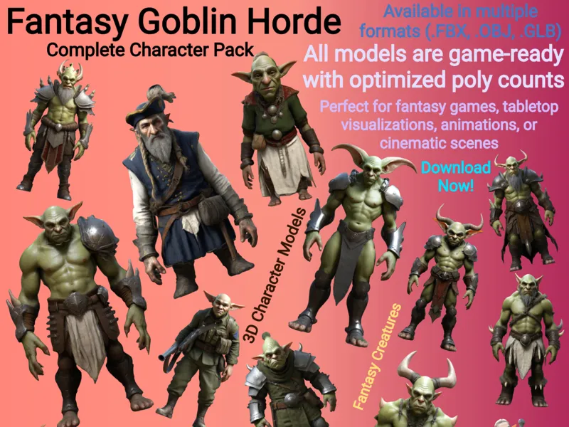 Fantasy Goblin Horde: Complete Character Pack