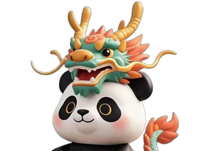Chinese Zodiac Dragon Panda