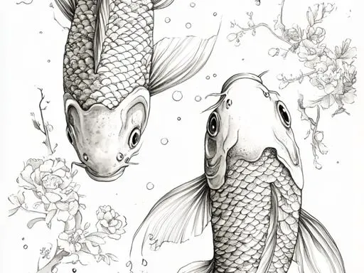 Koy fish Lithophane lamp shade