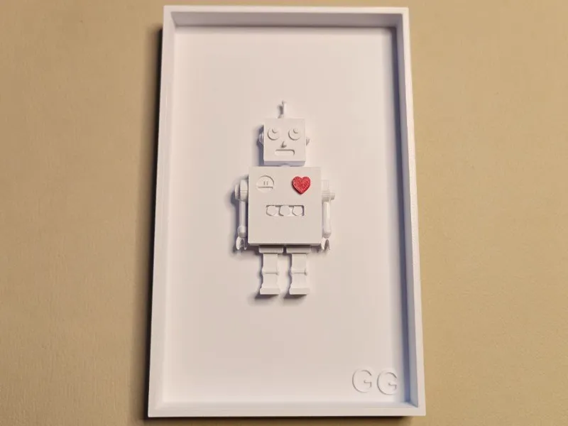 “Robot With a Heart” – 3D Wall Art STL File