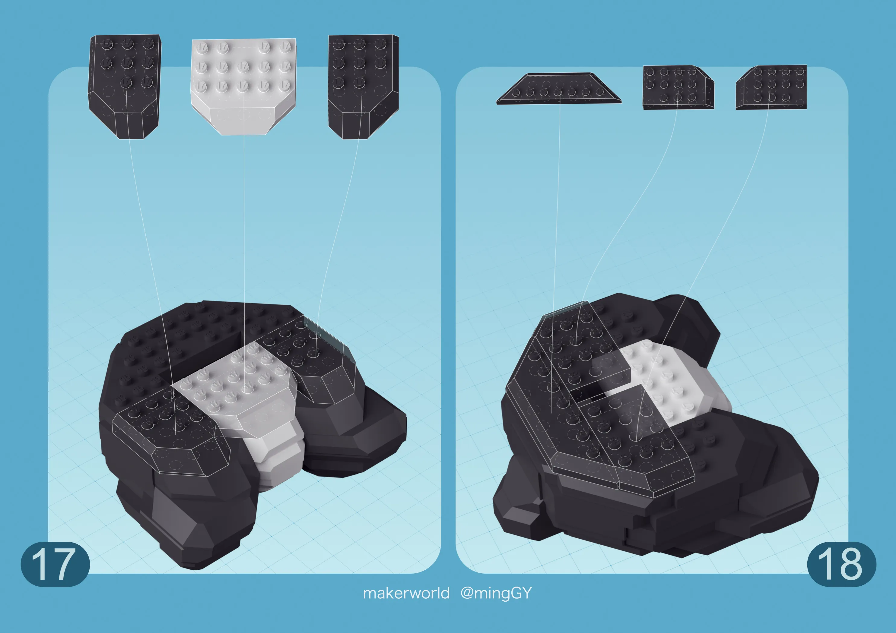Panda Building Blocks - Free 3D Print Model - MakerWorld