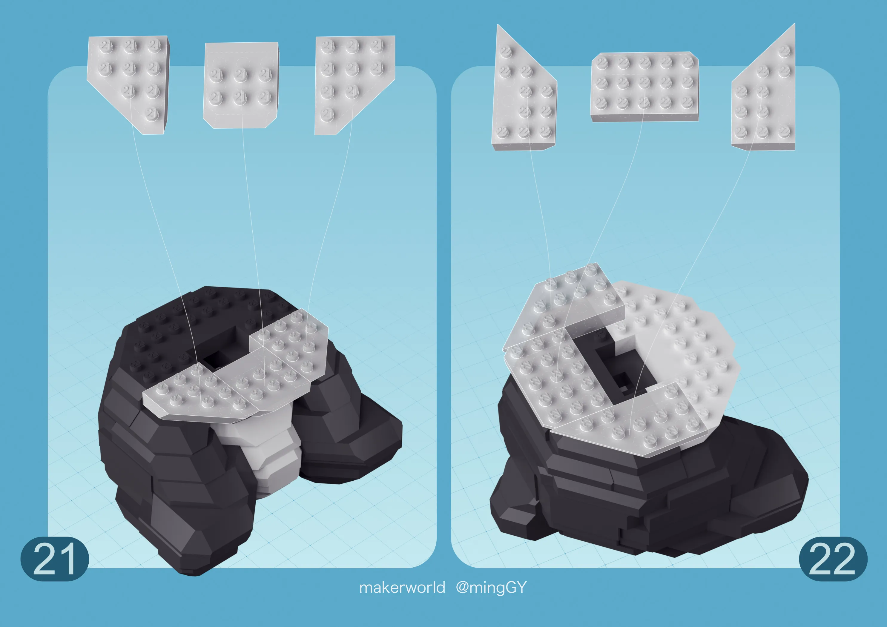 Panda Building Blocks - Free 3D Print Model - MakerWorld