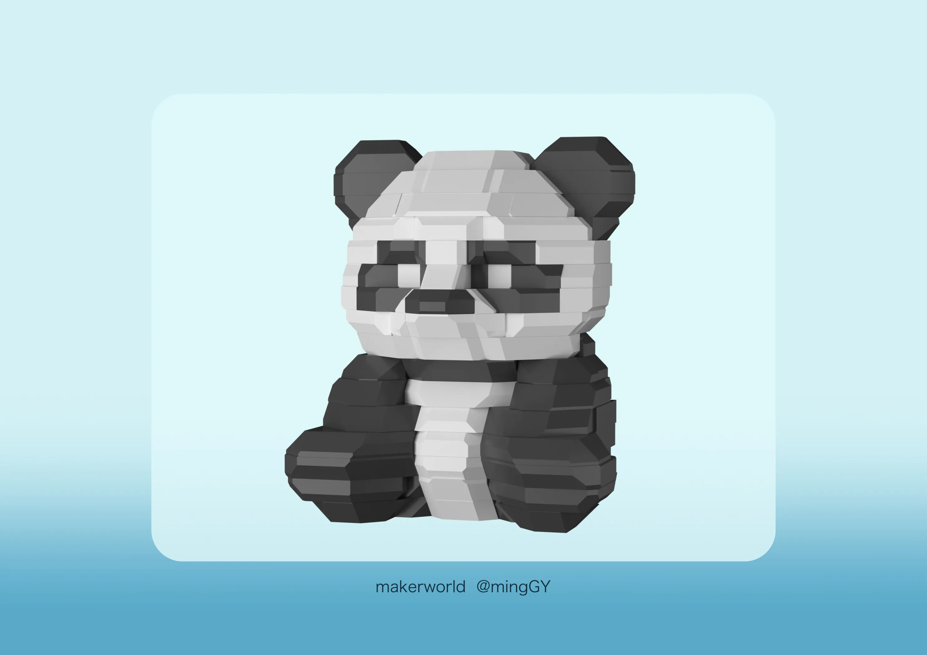 Panda Building Blocks - Free 3D Print Model - MakerWorld