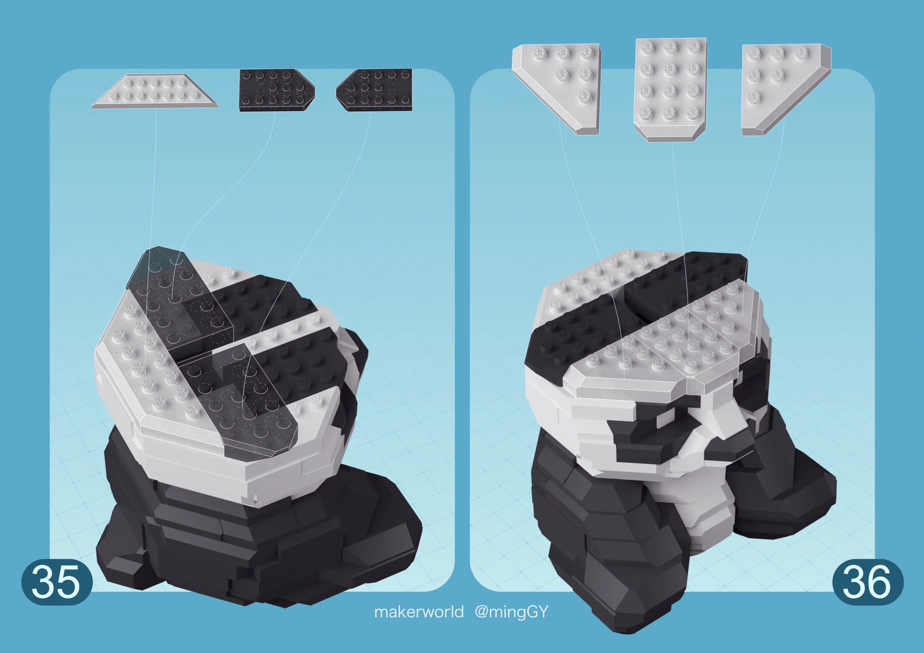 Panda Building Blocks - Free 3D Print Model - MakerWorld