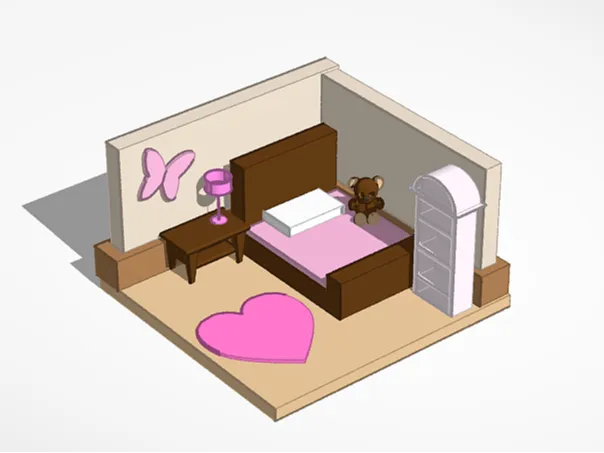 Pink Girls Doll Room :)