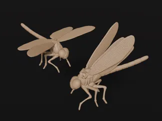 Winged Horrors – dragonfly miniature/sculpture