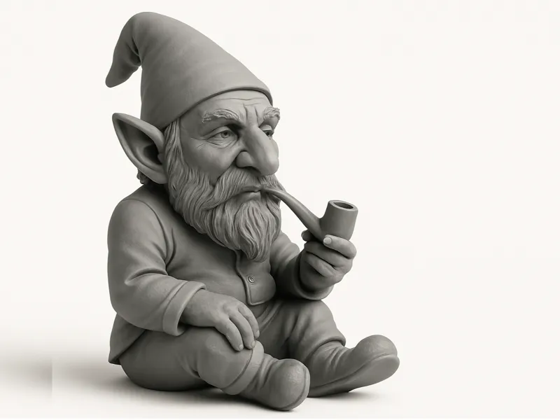 Elf with pipe
