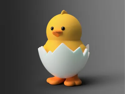 Hatching Chick Eggshell Walking