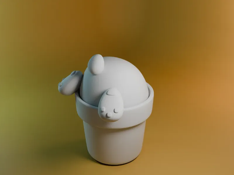 Rabbit inside a vase