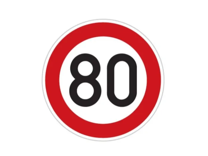 Traffic sign v3 - 80km/h