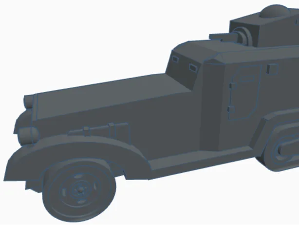 Russian Light Armored Car - Board Game Piece