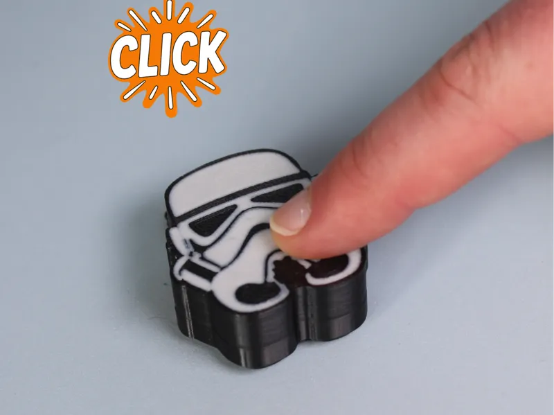 Stormtrooper Helmet Fidget Clicker - Keychain
