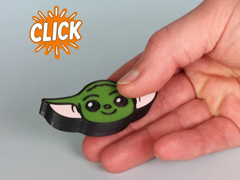 Baby Yoda Fidget Clicker – Keychain