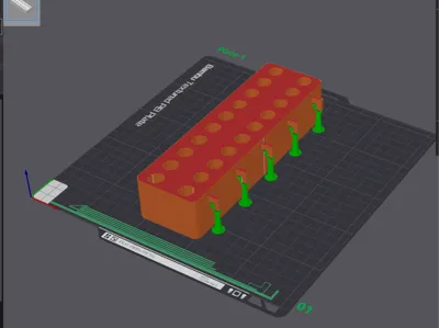 Skådis holder with custom drill holes