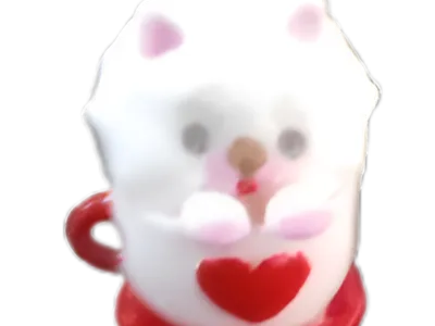 Cat pendant on a mug