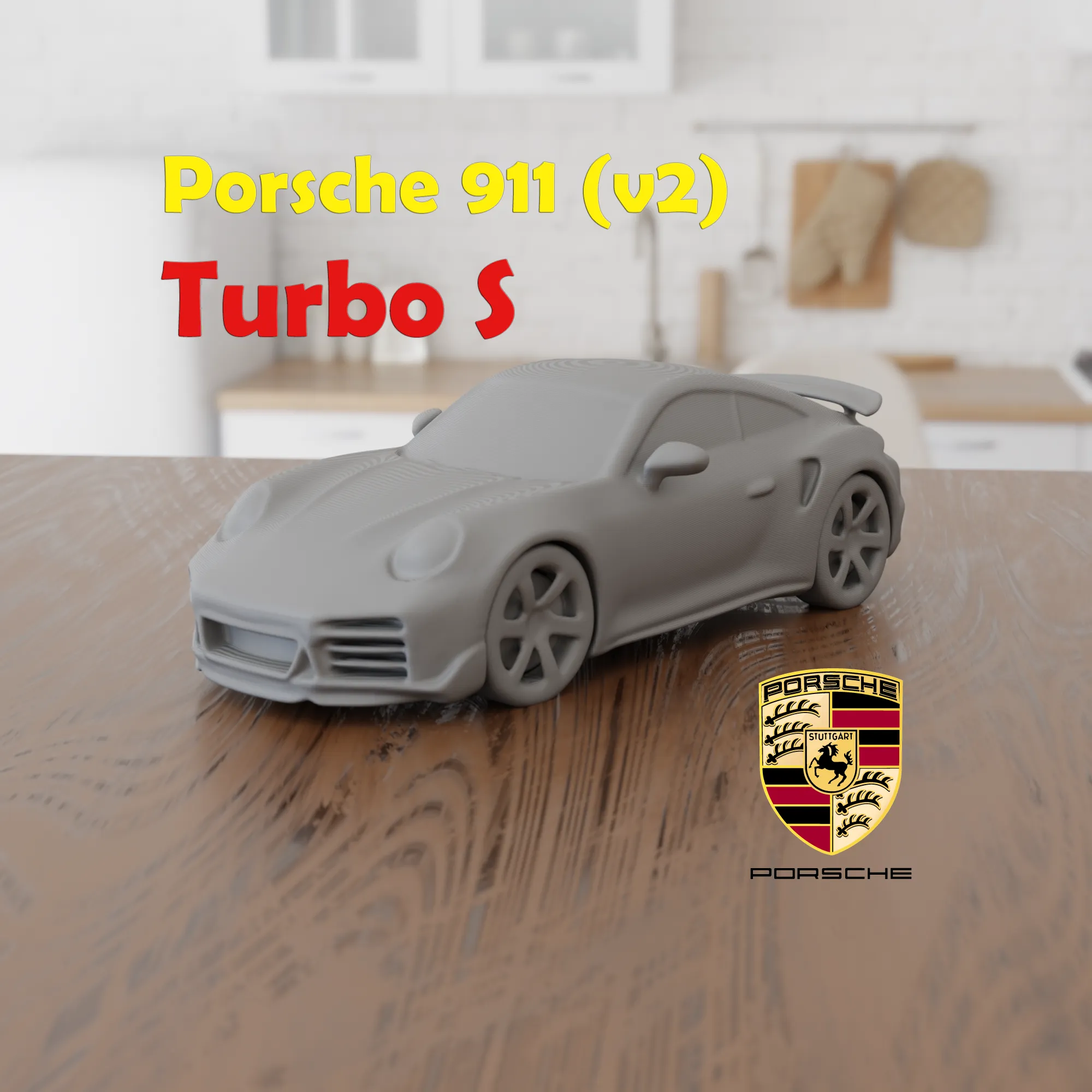Porsche 911 Turbo S - Free 3D Print Model - MakerWorld