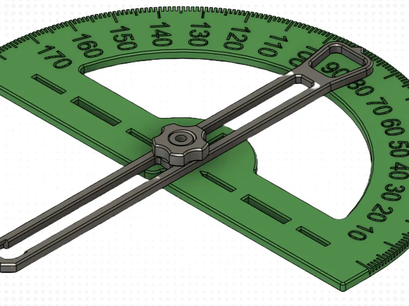 Protractor with needle