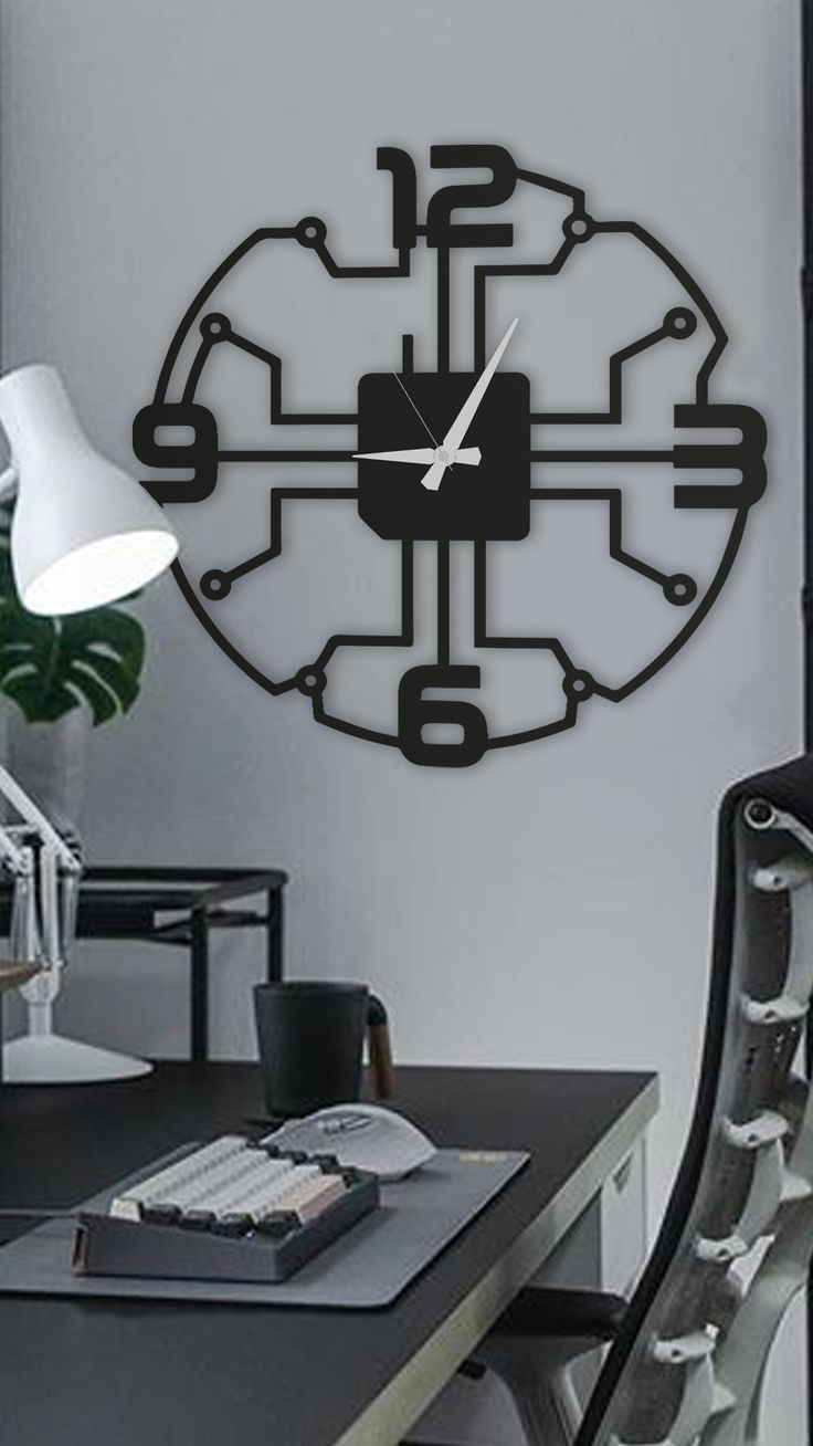 Digital Wall Clock, Living Room Clock, Large Wall Clock, Modern Wall Clock