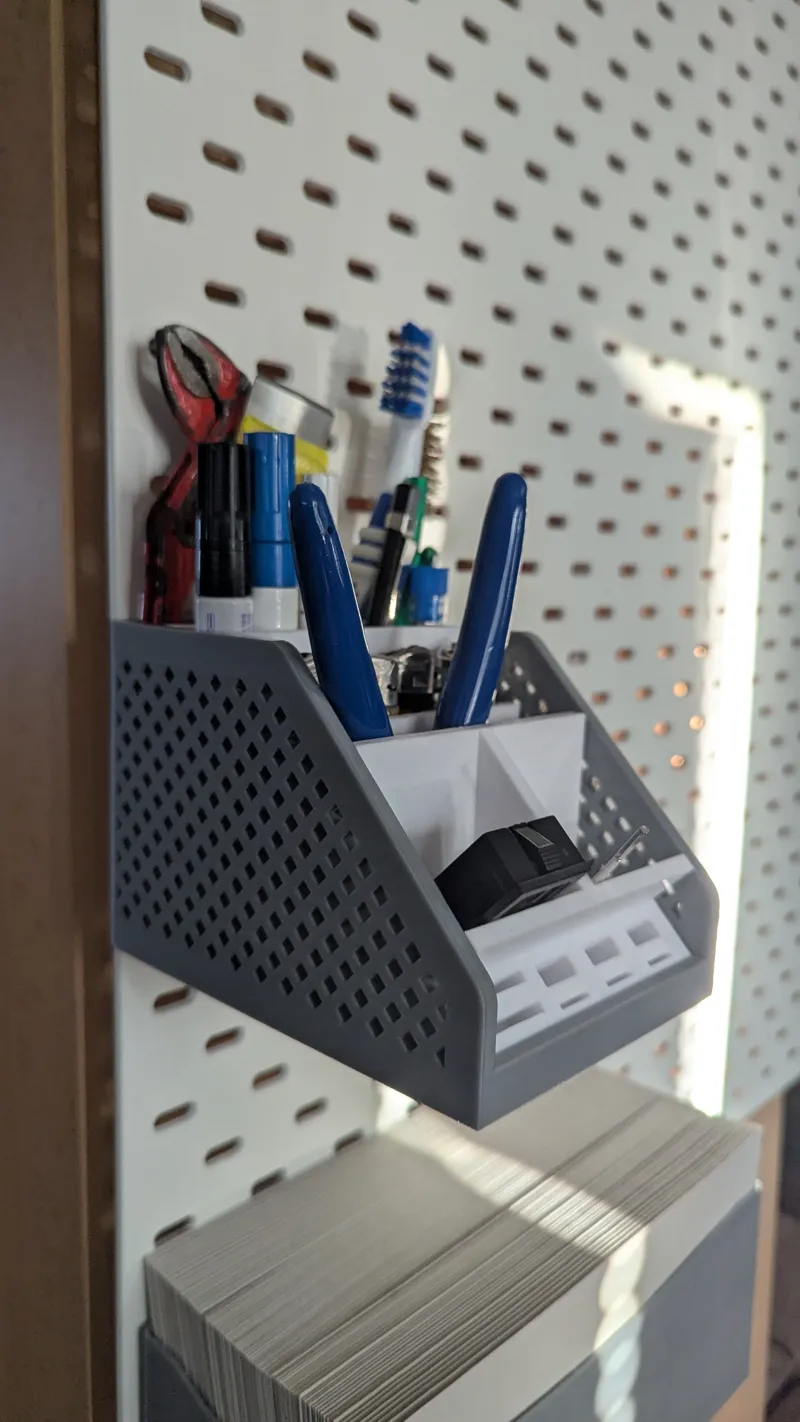 Desk Organizer for Ikea Skadis (but tilted)