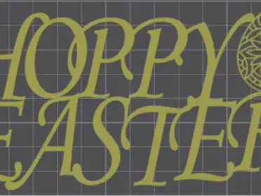 Hoppy Easter lettering wall art