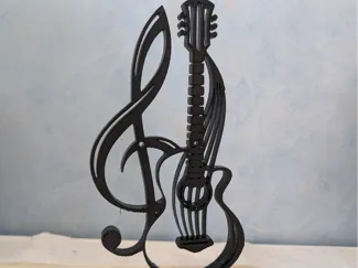Chitarra nota musicale con base