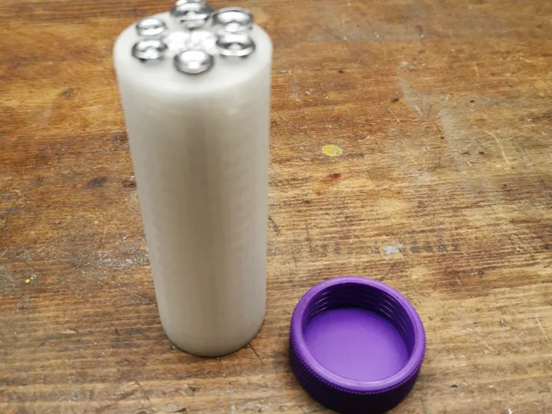 Cylinder precision screwdriver case screw on cap
