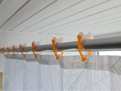 Shower curtain rollers
