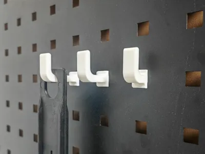 Square Pegboard Rotating Locking Hook