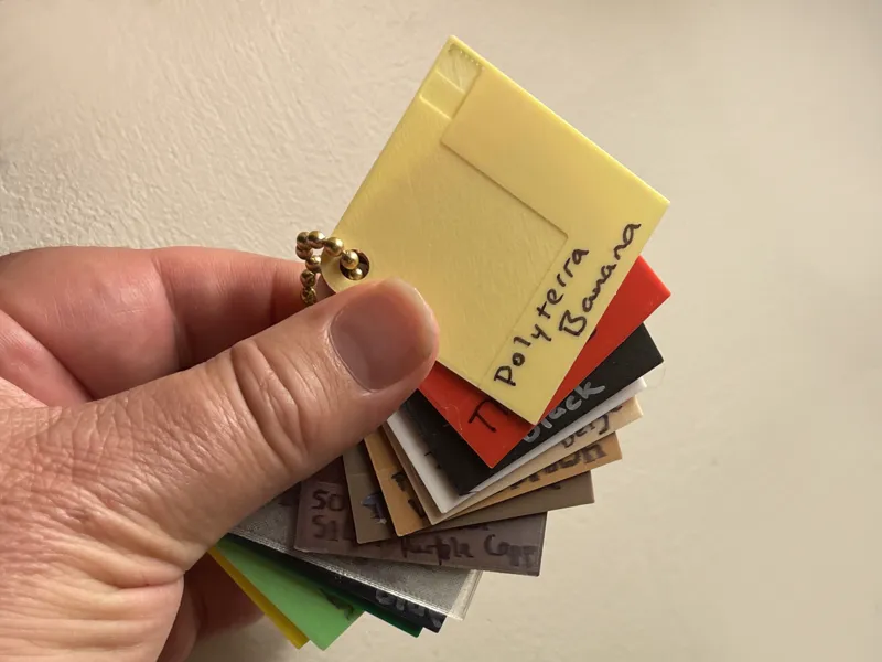 Filament color sample