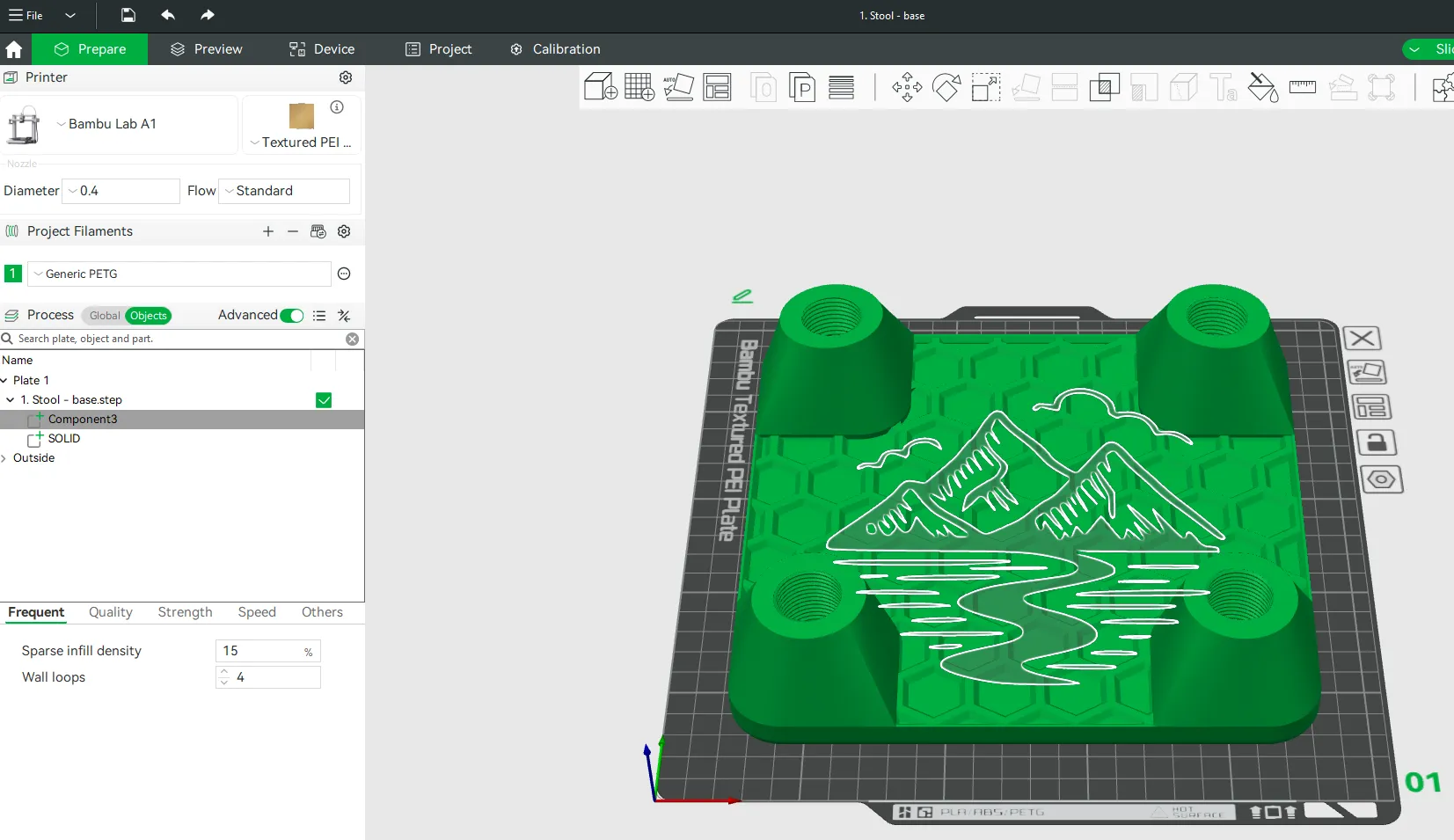 Threaded camping stool - only printed parts - Free 3D Print Model ...