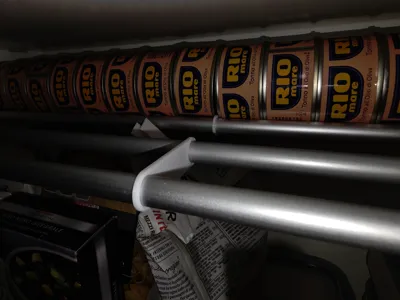 Tuna can dispenser supports for 12mm diameter bars