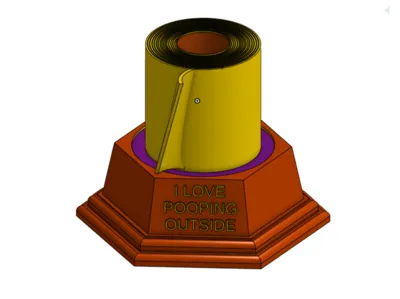 "I Love Pooping Outside" Trophy